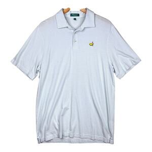 MASTERS collection Mens Golf Polo Shirt large Performance Augusta Light Blue